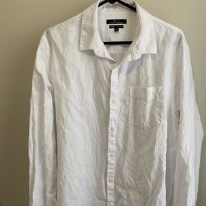 White Marc Anthony Slim Fit Button Dress Shirt.